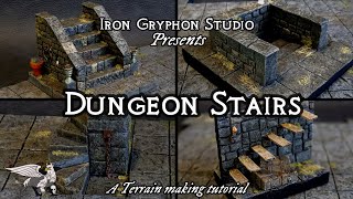Iron Gryphon Studio - Ep 47 Dungeon Stairs (cheap and easy foam terrain tutorial for D&D)