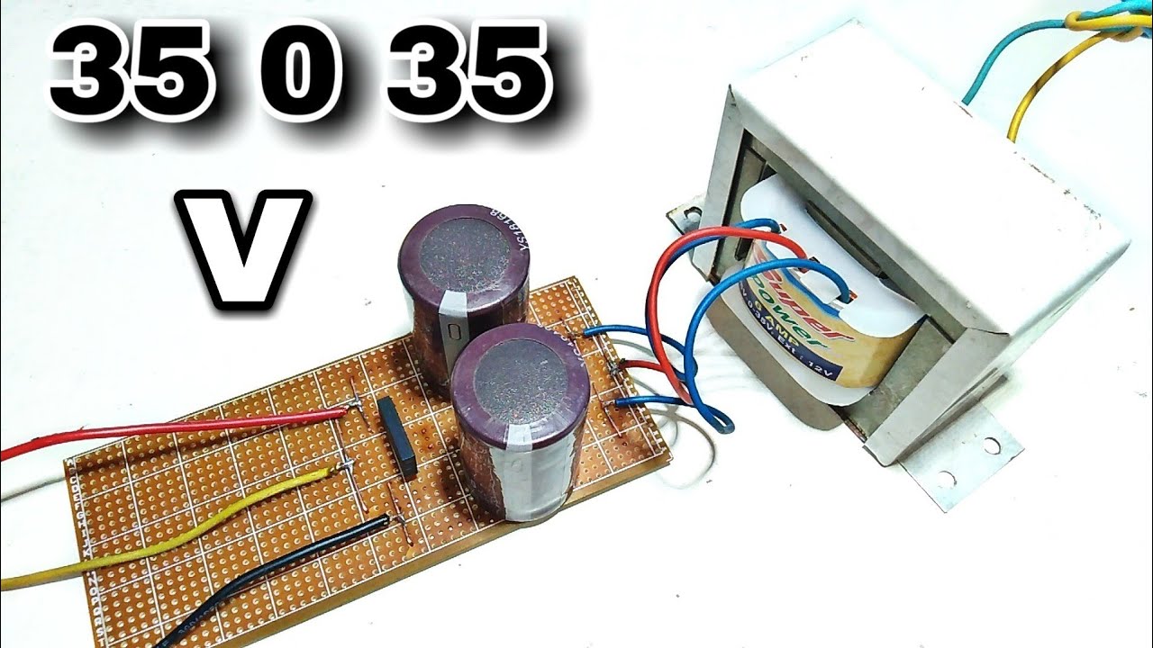 How to make a 35 0 35 voltage Power supply - YouTube
