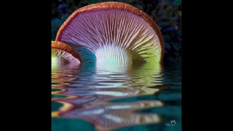 Thumbnail of Rainbow Mushrooms Reflection | Serene AI Art by Sora OpenAI"