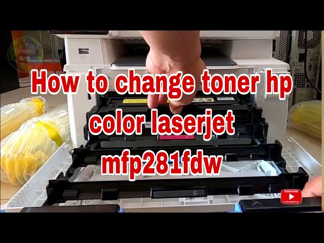 How to change toner hp color laserjet mfp281fdw [ Technology News ] - YouTube
