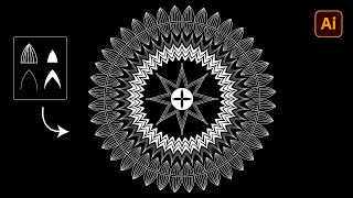 Easy Black and White Mandala | Create Pattern Brushes | Adobe Illustrator Tutorial