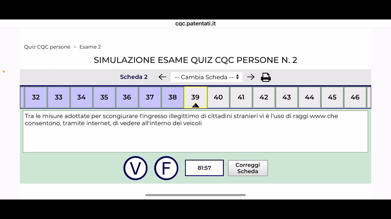 Scheda N. 02 Cqc Persone Quiz Online 2024