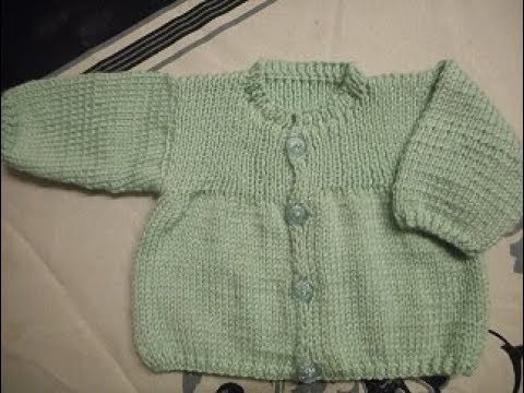 tuto tricot gilet bébé naissance - YouTube