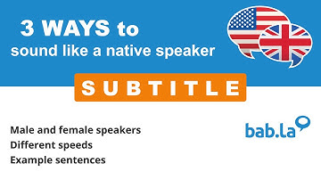 SUBTITLE pronunciation | Improve your language with bab.la