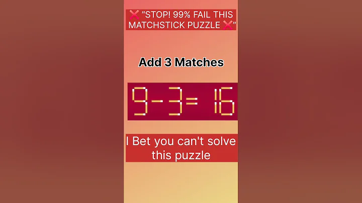 Only 1% Can Solve This Matchstick Puzzle – Are You Smart Enough?