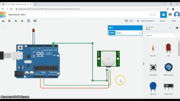 DETEKSI GERAK DENGAN SENSOR PIR || ARDUINO TINKERCAD