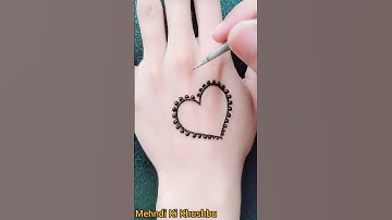Simple heart mehndi design ❤️ | Mehandi ki design | #heart #shorts