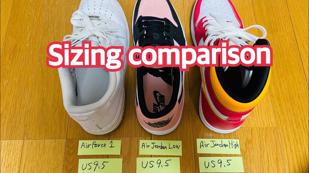 Air Force 1 vs Air Jordan 1 Low OG vs 