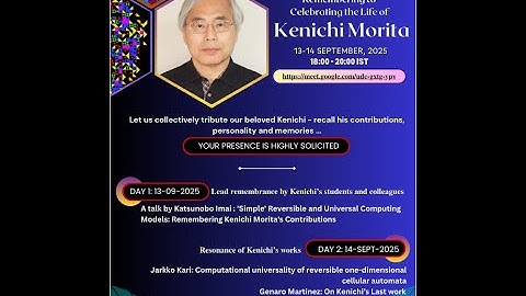 Day 2: Introduction - Video Clip 2 - A tribute video dedicated to the memory of Kenichi Morita