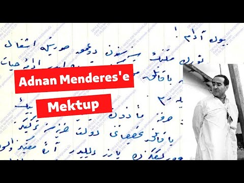 Adnan Menderes'e Tebrik Mektubu (Büyük adam)