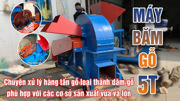 Xử lý hàng tấn gỗ thải loại thành dăm gỗ với Máy Băm Gỗ 5T Bình An