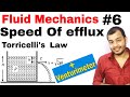 Fluid 06 | Applicaion of Bernoulli's Principle -Venturimeter & Speed of efflux- Torricelli's Theorem