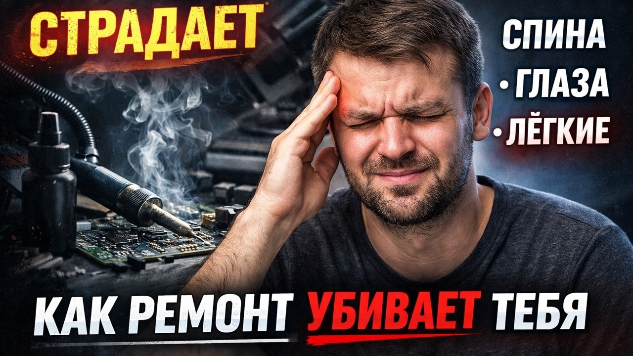 Как ремонт электроники УБИВАЕТ твоё здоровьеРемонт здоровье