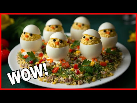 فيديو Der Hit auf jeder Party! 🐣 Gefüllte Eier "Küken" – Fingerfood ohne Mayonnaise