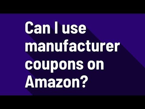 Can I use manufacturer coupons on Amazon?