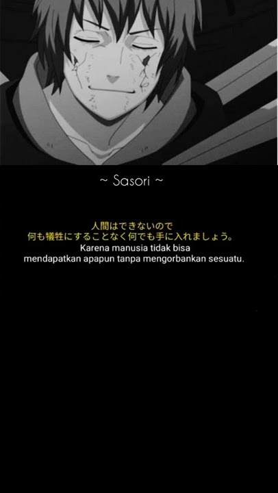 Kata kata sedih anime | Sasori