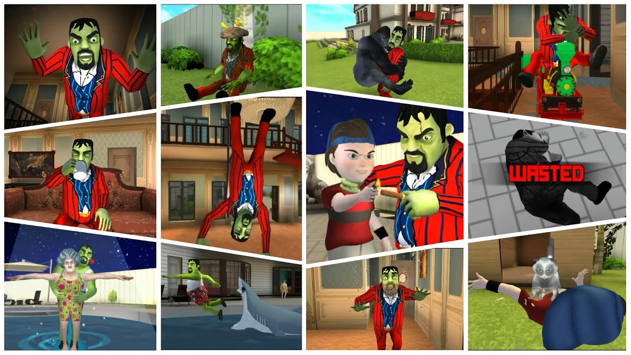 Scary Stranger 3D - Failed Ending Vs Good Ending - All Levels