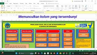Cara menyembunyikan dan memunculkan kolom pada aplikasi rapor