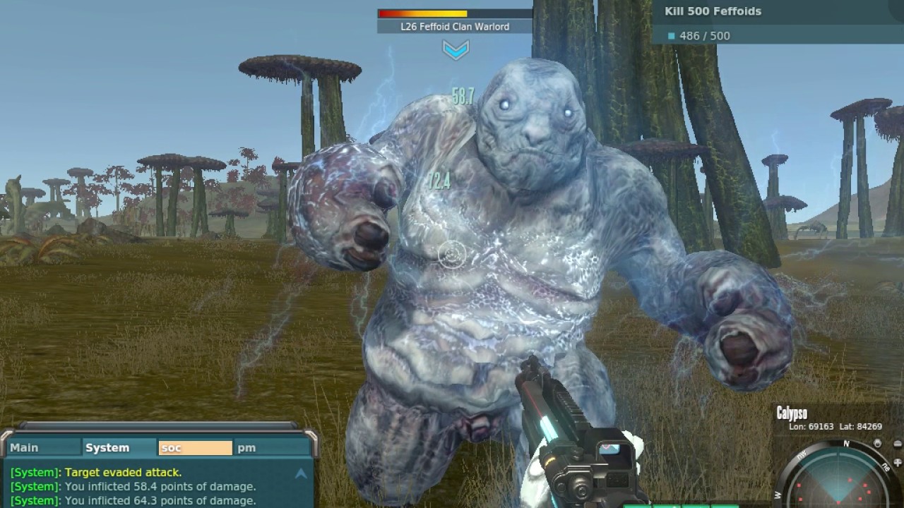 Entropia Universe - Feffoid champion and warlord hunt