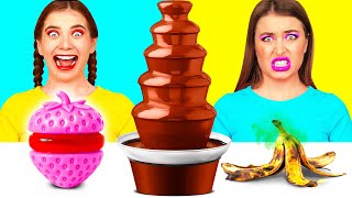Chocolate Fountain Fondue Challenge | Epic Cooking Hacks by BaRaFun Challenge