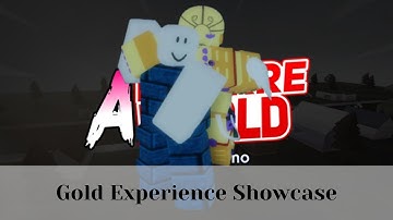 Gold Experience Showcase | Roblox A Bizarre World: Rewritten Demo