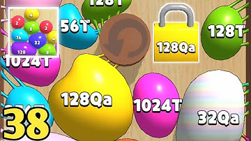 Blob Merge 3d - Gameplay Walkthrough Part 38 - Unlock 128Qa All Max levels (Android, iOS) 2048 Merge