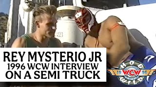 Rey Mysterio Jr Interview WCW HOG WILD 1996 backstage found footage, Alex Wright. #wcw #619 #wwe 