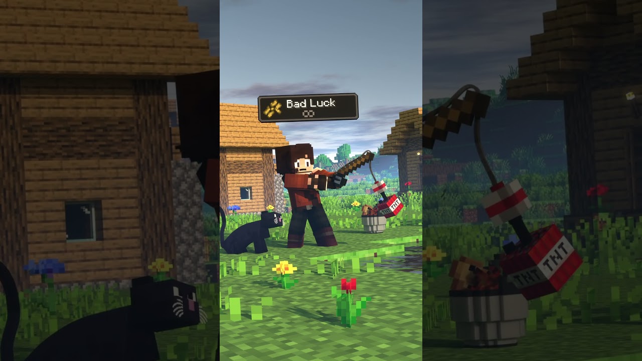 Black Cat means Bad Luck! #minecraft #minecraftanimation #squaredmedia