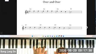 Over and Over 2hands, block chords Am, E7, Dm