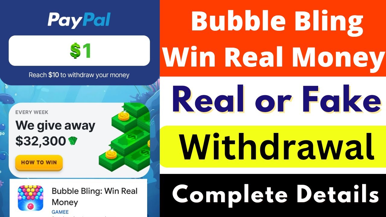 Bubble Bling App Real or Fake | Bubble Bling App Withdrawal | Bubble Bling Win Real Money Review