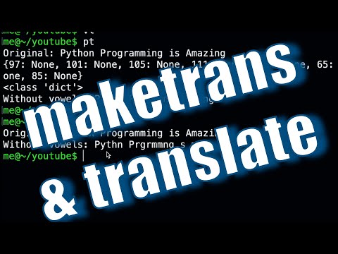 Learn Python – Editing strings with translate & maketrans