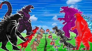 All GODZILLANEW, KONG Survived dinosaurs fossils Indoraptor, Spider VELOCIRAPTOR Animation Cartoon