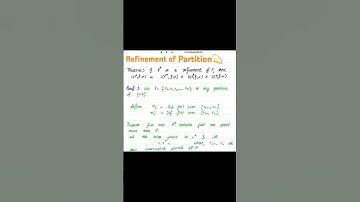 Refinement of Partition | Riemann Stieltjes Integral #spectrumofmathematics