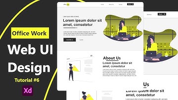 Office Work  Web UI UX Design In Adobe XD |Web Design Tutorial #5 #webdesign