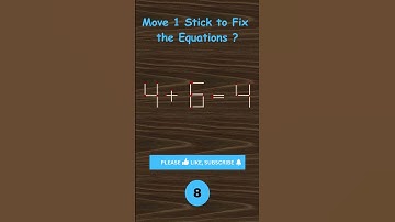 Mind Blowing Trick: Move Only 1 Matchstick | 4 + 6 =4 #shorts #youtubeshorts
