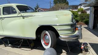 1948 Chrysler New Yorker straight 8 cylinder cold start - open exhaust. #shorts