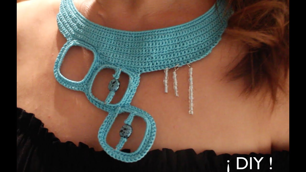 Collar de Ganchillo ¡ Asymmetric ! paso a paso /cucaditasdesaluta