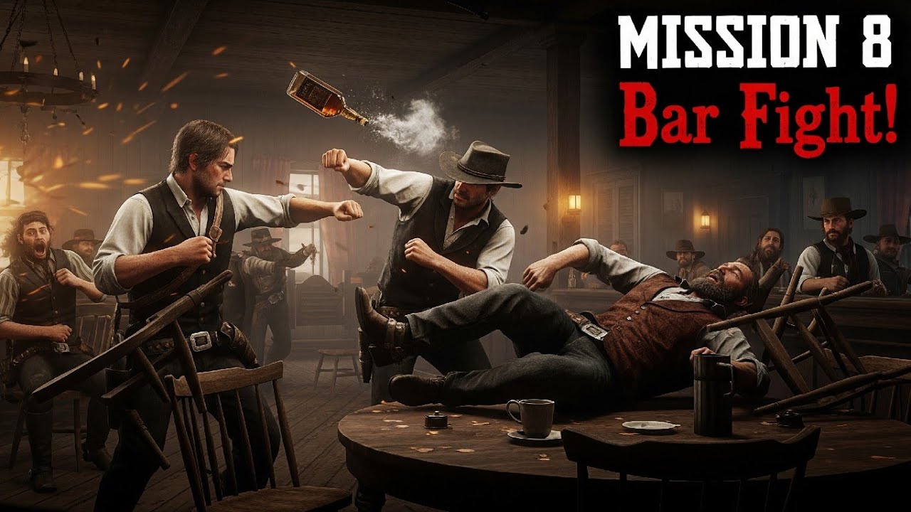 RDR2 - Mission #8: Americans at Rest | Bar Fights & Bad Decisions - YouTube