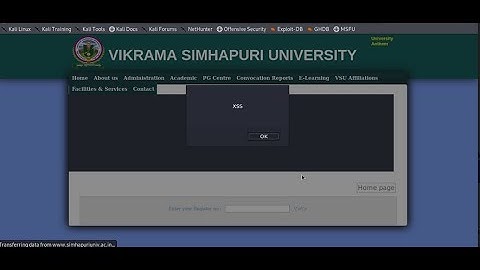 XSS on University website || Cross-Site Scripting || Exploitation Using BurpSuit (V.S University)