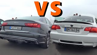 Audi S6 4G 40 TFSI Quattro vs BMW M3 Supercharger - ACCELERATION & ENGINE SOUND
Crazy battle - BMW vs Audi! Hello and Welcome to my channel - CAR ACCELERATION TV. Enjoy an amazing 680HP BMW M3 E92 Coupe modified by German tuner G-POWER and equipped with Valvetronic exhaust system. The noise from the air intake and the exhaust sounds are just amazing! You can see this M3 in action during the 1/2Mile racing against an 700HP Audi S6 4G!
If you wanna see more supercars, tuningcars, drag racing content check out my channel!
Please donate and support me and my work:
►►► https://www.paypal.com/paypalme/CarAccelerationTV
Follow Car Acceleration TV
► SUBSCRIBE
http://www.youtube.com/subscription_center?add_user=caracceleration
► FACEBOOK
https://www.facebook.com/pages/Car-Acceleration-TV/580018375349160?fref=ts
► INSTAGRAM
https://www.instagram.com/car_acceleration_tv
RELATED Audi Tuning VIDEOS:
1200HP Audi RS6 V10 NOS Acceleration 0-320 Sound / Tuning by HPT
►►► https://youtu.be/7Nd6WdqIbWE
1400HP Audi S4 B5 2.7 Biturbo V6 Brutal Acceleration & Sound 0-300
►►► https://youtu.be/NBX4UP6Sj6M
1000HP Audi S2 20V Turbo Acceleration - 5 cyliner in action -
►►► https://youtu.be/aaI4GCSDIX4
700HP Audi 200 2.2 20V Turbo Quattro - Autobahn Top Speed Run - POV Acceleration
►►► https://youtu.be/xdlWgQLbLGY
Audi 100 C4 2.2 20V Turbo Brutal Acceleration Sound 1000HP
► ► ► https://youtu.be/N2BT858DfQk
Best of Audi SOUNDs 20V Turbo Audi RS2 80 90 200 Coupe SOUND
►►► https://youtu.be/Dcw2zxfsHdY Audi S6 4G 40 TFSI Quattro vs BMW M3 Supercharger - ACCELERATION & ENGINE SOUND