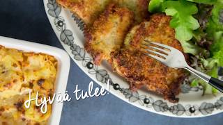 Lempiruokaa: Parmesanpaneroidut porsaanleikkeet ja tuunatut kermaperunat