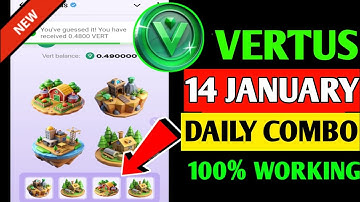 Vertus Combo Cards Today 14 January | Vertus Daily Combo | Vertus Combo Cards | Vertus Combo