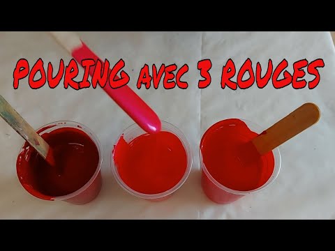 PEINTURE ACRYLIQUE FLUIDE avec 3 Rouges, Comment faire du rouge Bordeaux???❤N°71