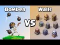 Every Level Bomber VS Every Level Wall | Clash of Clans