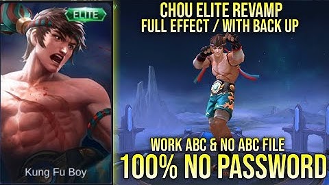 SCRIPT SKIN ELITE CHOU REVAMP KING OF MUAY THAI FULL EFFECT NO PASSWORD ABC & NO ABC FILE YVE PATCH