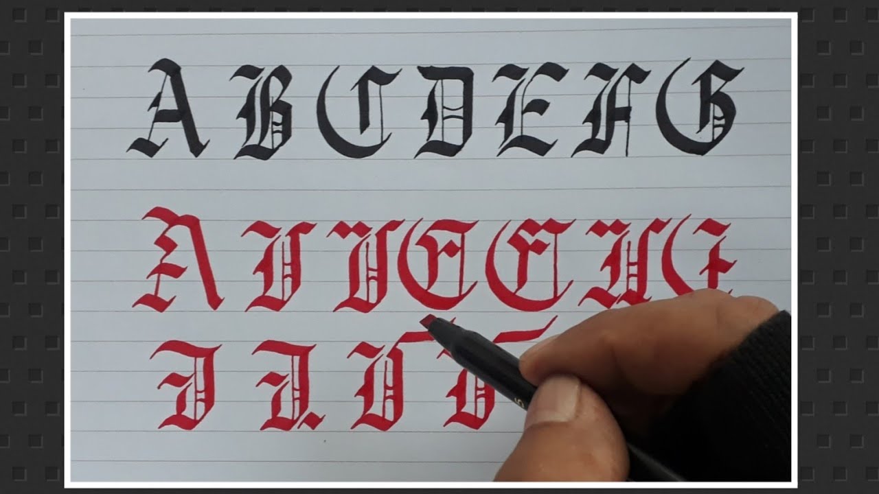 เขียนอักษรไทยสไตล์โกธิคHow to Gothic \u0026  Thai  Calligraphy