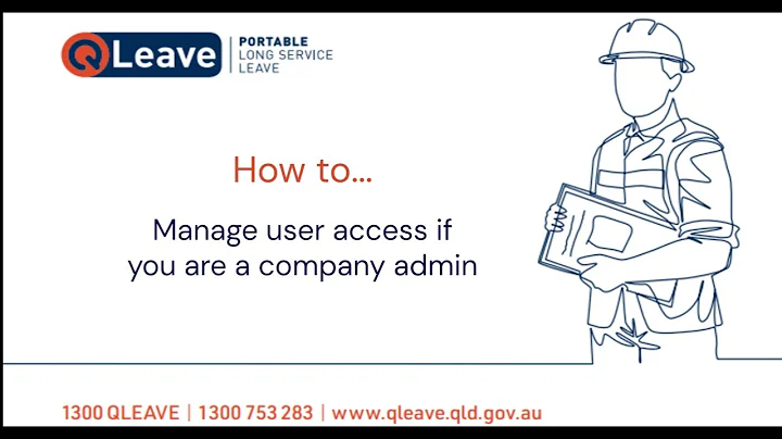 How to manage user access - Building and Construction Industry Levy Portal