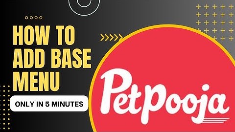 how to update base menu on PETPOOJA BILLING SOFTWARE. || #petpooja #billingsoftware #restaurant