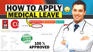 HOW TO APPLY MEDICAL LEAVE IN CUIMS || CHANDIGARH UNIVERSITY ME MEDICAL LEAVE KAISE LAGAYE screenshot 3