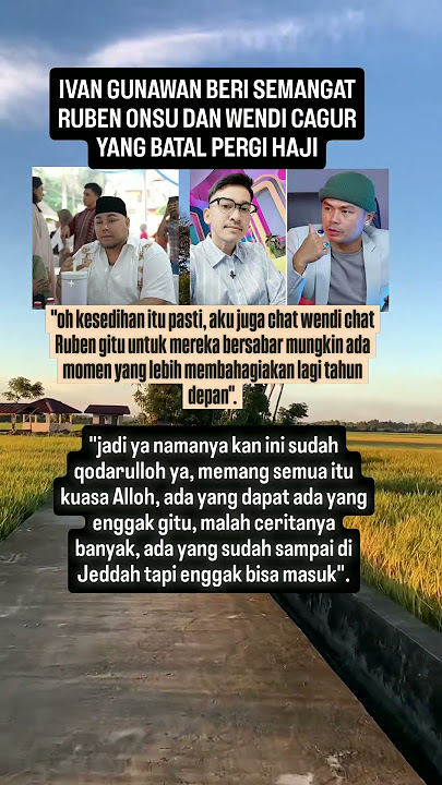 Ivan Gunawan beri semangat buat Ruben Onsu dan wendi Cagur yang batal pergi haji #shorts #trending
